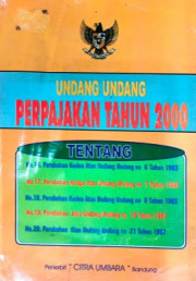 UNDANG UNDANG PERPAJAKAN TAHUN 2000